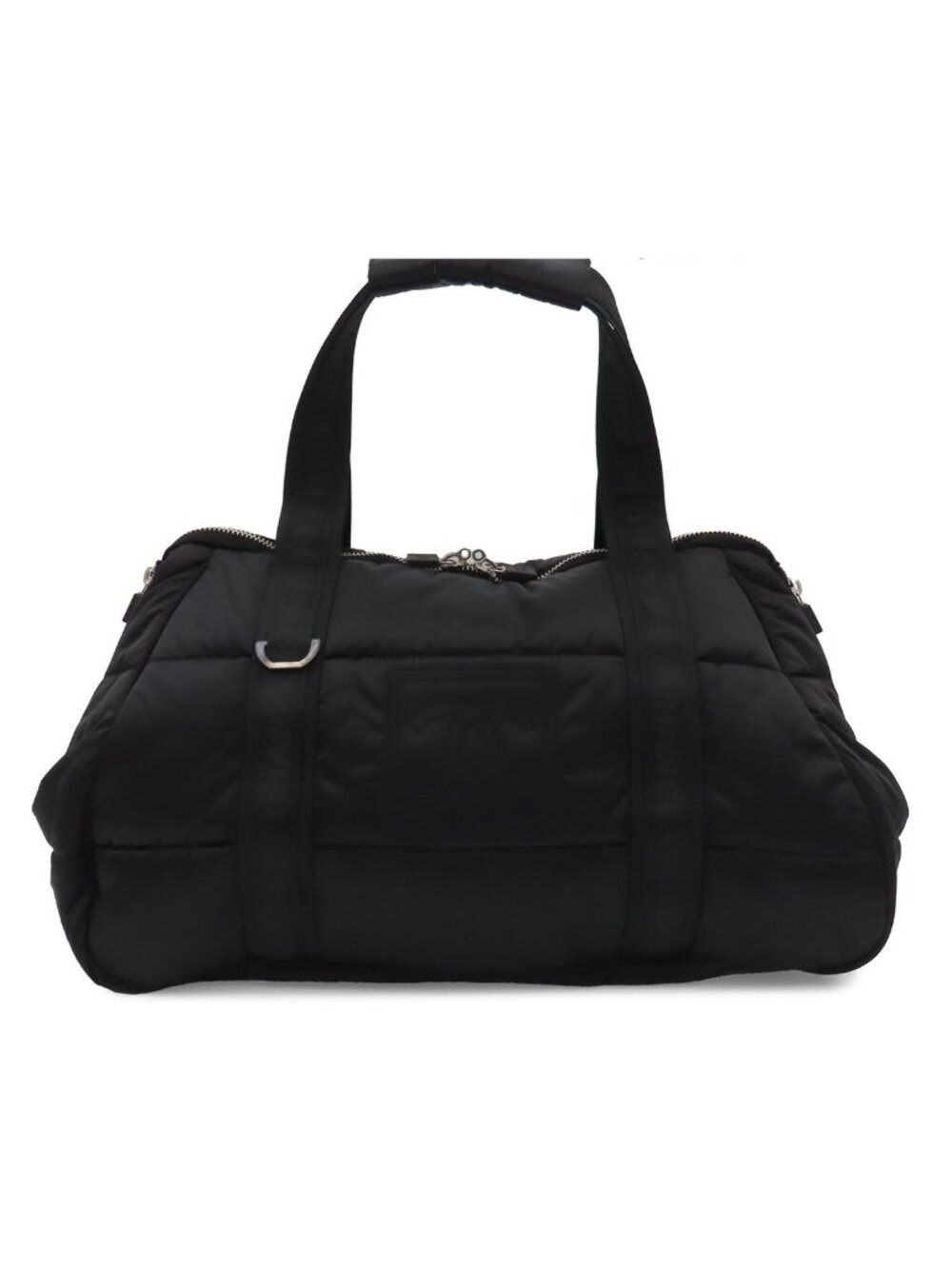 Chanel Boston Bag Sports Line CC Logo Black Silver Nylon